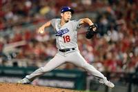 ナショナルズ戦の８回途中から登板したドジャース・前田＝ワシントン（ＵＳＡ　ＴＯＤＡＹ・ロイター＝共同）