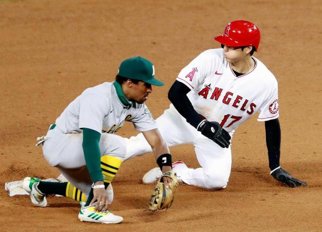 大谷、３戦連続マルチ＆盗塁　エンゼルス今季初連勝