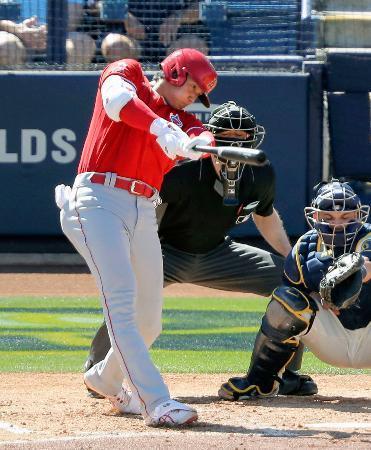 エンゼルスの大谷は３打数１安打ブルワーズ戦