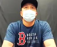 　降板後にリモート取材に応じる沢村