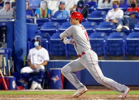 大リーグ、大谷は１安打１打点延長でブルージェイズに勝利
