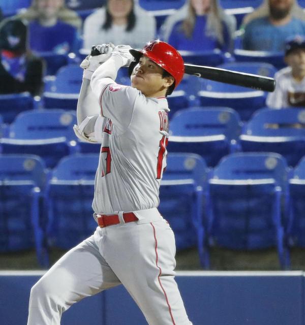 大谷翔平、フェン直３点二塁打と１２９Ｍ３号ソロ 米通算５０本塁打