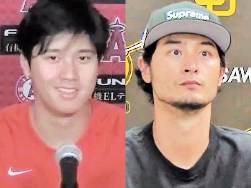 　ワクチンを接種した大谷（左）とダルビッシュ