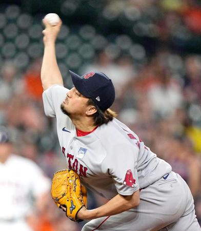 アストロズ戦の８回から登板し、２／３回を１安打無失点だったレッドソックス・沢村＝ヒューストン（ＡＰ＝共同）