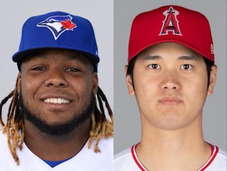 　ゲレロ（左）と大谷