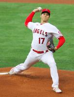 タイガース戦に先発するエンゼルス・大谷＝アナハイム（共同）