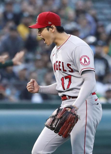 大谷翔平６回３安打無失点８奪三振も勝敗つかず　七回から右翼の守備へ