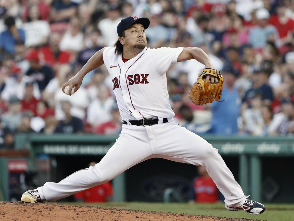 　６回に２番手で登板し、１回を１安打無失点だった沢村（ＵＳＡトゥデー・ロイター＝共同）