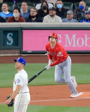 エンゼルス大谷４６号放ち１安打最終戦でマリナーズに勝利