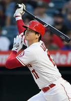 　米大リーグ、エンゼルスの大谷翔平（ＩＣＯＮ　ＳＰＯＲＴＳＷＩＲＥ提供・ゲッティ＝共同）