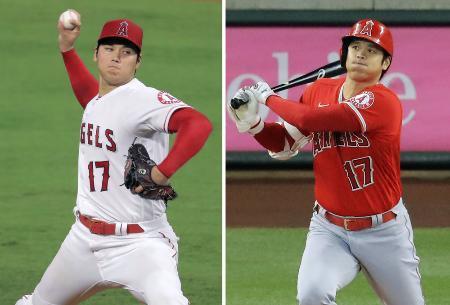 　左は９月３日に９勝目を挙げた試合、右は１０月３日の４６号ソロ（共同）