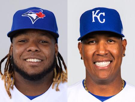 　ウラジミール・ゲレロ（左）とサルバドール・ペレス