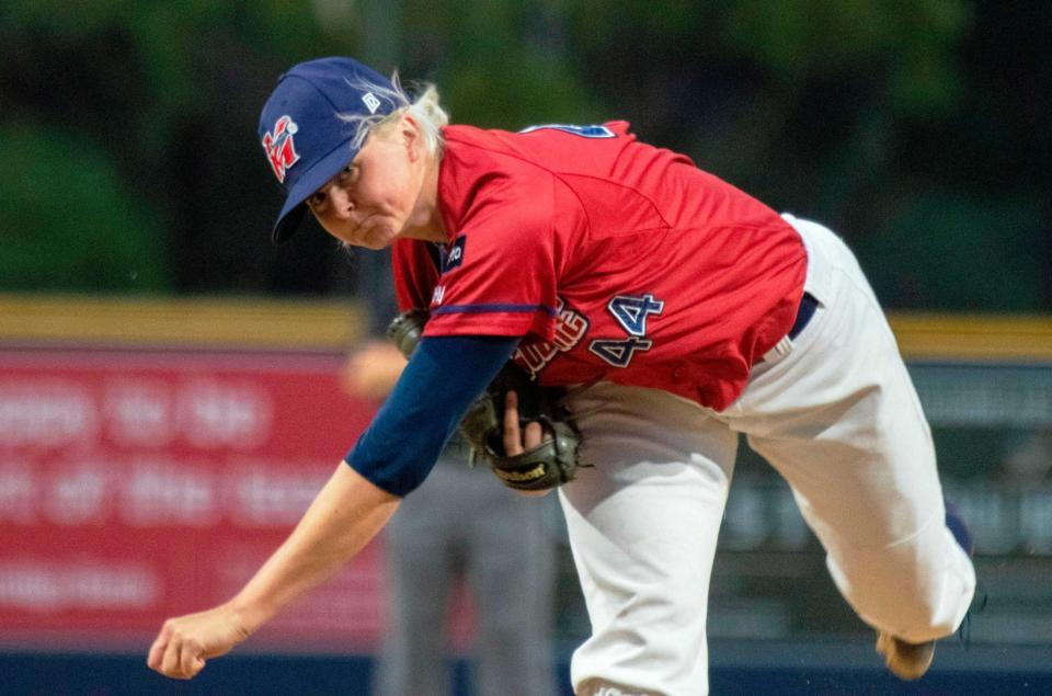 　オーストラリアのプロ野球で女子選手として初めてプレーしたエースズのジェネビーブ・ビーコム（球団提供・共同）