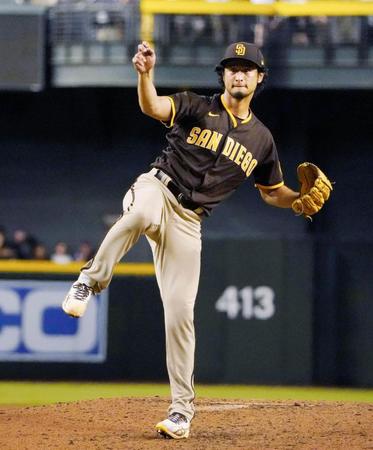 　ダイヤモンドバックスとの開幕戦に先発し、６回を無安打無失点と好投したパドレスのダルビッシュ＝フェニックス（共同）