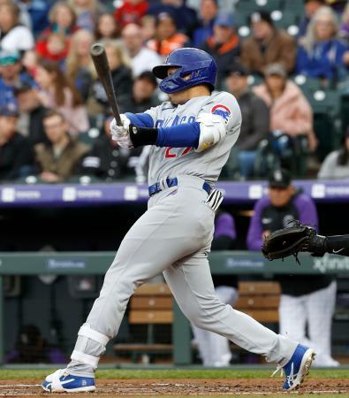 カブス鈴木、３打数２安打２得点ロッキーズに敗れる