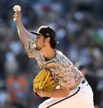 　ブレーブス戦に先発したパドレスのダルビッシュ＝サンディエゴ（ゲッティ＝共同）