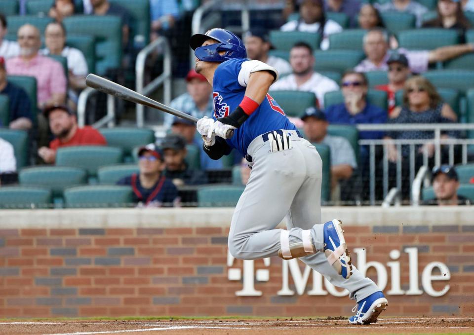 　１回、投ゴロに倒れたカブス・鈴木