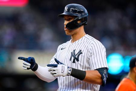 　ヤンキースのアーロン・ジャッジ＝２３日、ニューヨーク（ＡＰ＝共同）