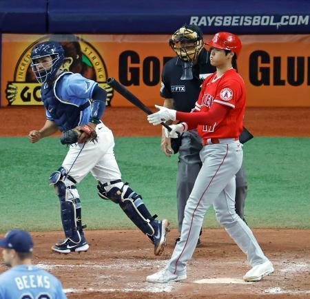 大谷、代打で空振り三振２年連続で規定打席到達