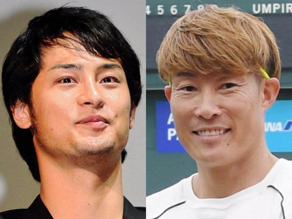 　パドレス・ダルビッシュ有（左）と阪神・糸井嘉男