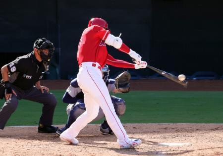 大谷、５試合連続安打チームは３連勝でストップ