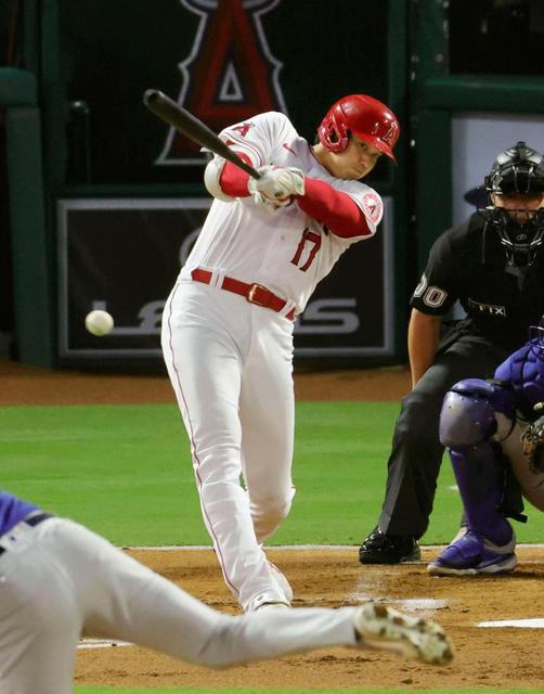 大谷翔平　技あり打で自己最多４１度目マルチ　１５試合連続安打　敵軍投手は肩落とす