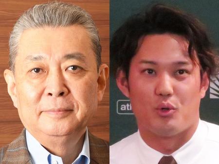 　江川卓氏（左）と藤浪晋太郎