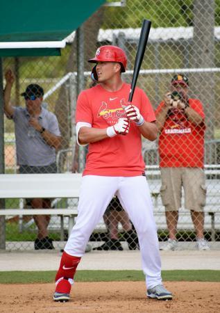 大谷、４本の柵越え　日本代表ヌートバーも練習