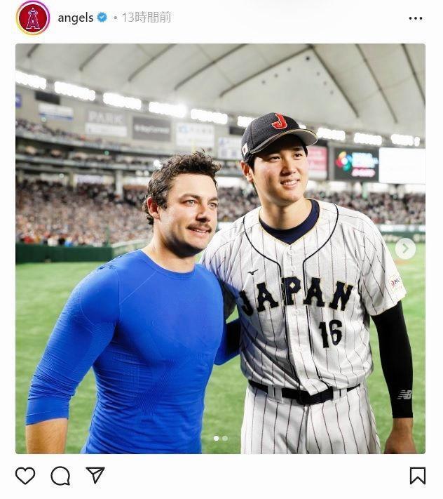 　エンゼルスの公式インスタグラム（ａｎｇｅｌｓ）より