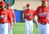 　オープン戦前に練習するヌートバー（２１）