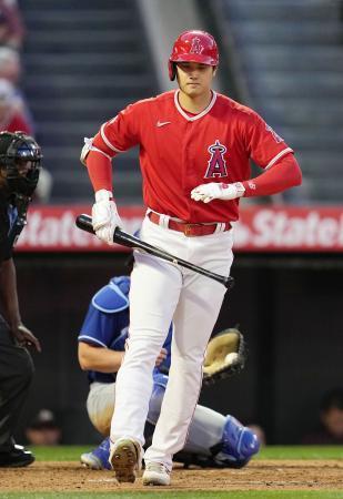 大谷は２四球、１得点　ドジャース戦