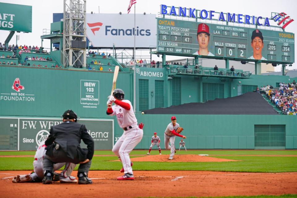 　レッドソックス戦に先発し、吉田と対戦する大谷