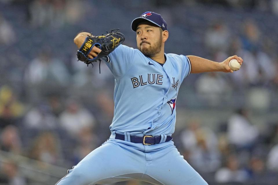 　ヤンキース戦に先発したブルージェイズ・菊池（ＡＰ＝共同）