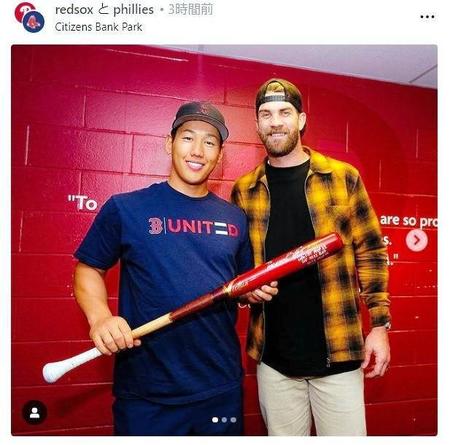 　レッドソックスの公式インスタグラム（ｒｅｄｓｏｘ）より