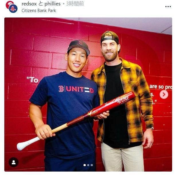 　レッドソックスの公式インスタグラム（ｒｅｄｓｏｘ）より