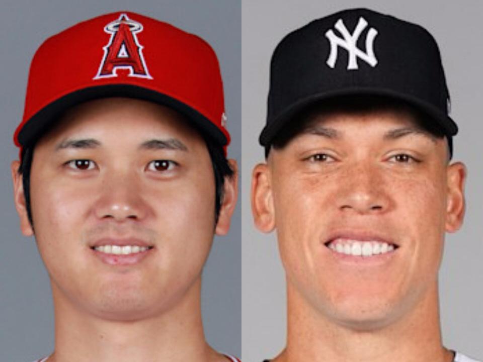 エンゼルス・大谷（左）とヤンキース・ジャッジ