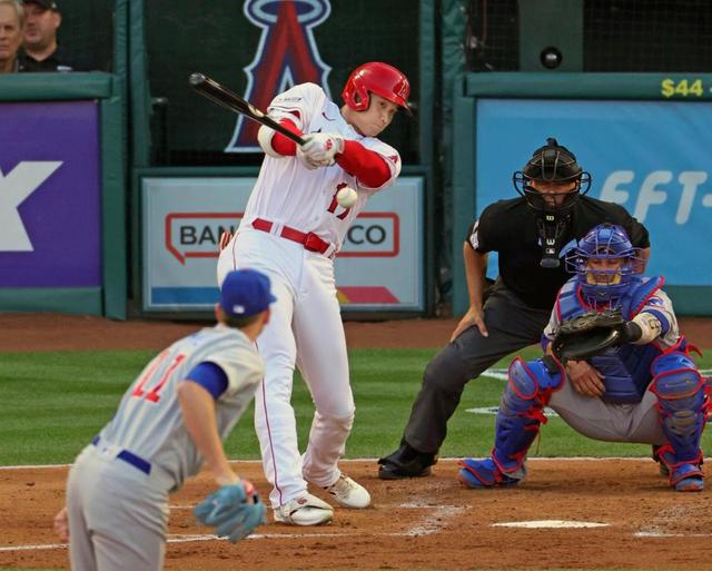 大谷翔平が５試合連続安打　エ軍はアデル弾から打線つながり二回に逆転