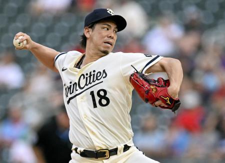 　マリナーズ戦に先発したツインズ・前田＝ミネアポリス（ＵＳＡトゥデー・ロイター＝共同）