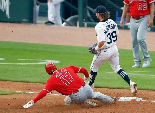 大谷翔平、１カ月ぶりの盗塁で１２個目　６回まで２四球で出塁、２得点