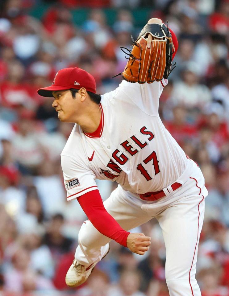 　１０勝目を挙げた大谷