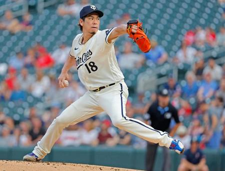 　ガーディアンズ戦に先発した前田（ＡＰ＝共同）