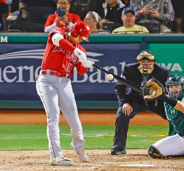 大谷翔平　痛烈二塁打＆リーグ最多１０２得点も今季最長８戦ノーアーチ　チームは１００敗間近の最弱球団に大敗