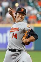 　８回から登板し、１／３回を無安打１失点だった藤浪