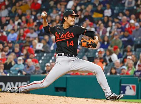 　６回途中から登板し、２／３回を無安打無失点だった藤浪（共同）