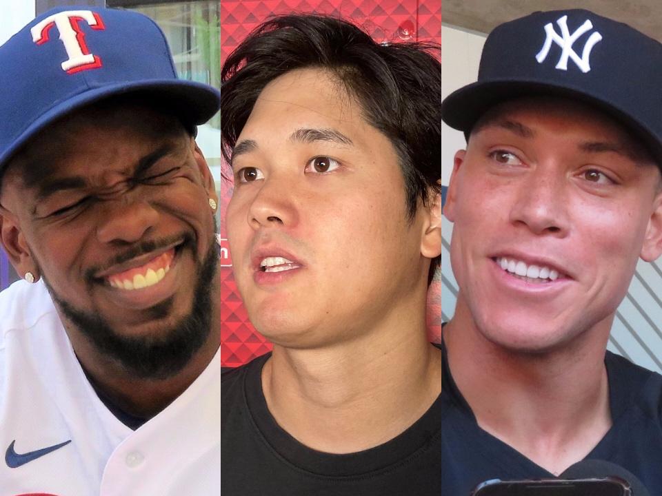 　（左から）ガルシア、大谷、ジャッジ