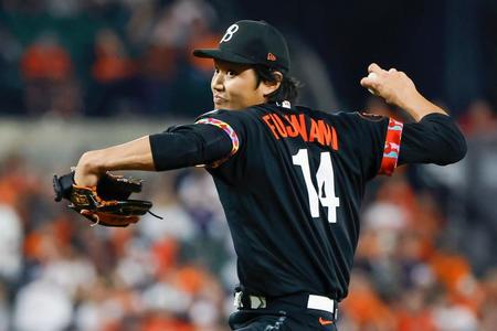 　９回に３番手で登板し、１回１失点だったオリオールズ・藤浪（共同）