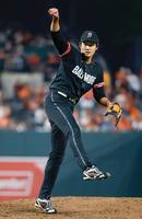 　９回に３番手で登板し、１回１失点だったオリオールズ・藤浪（共同）