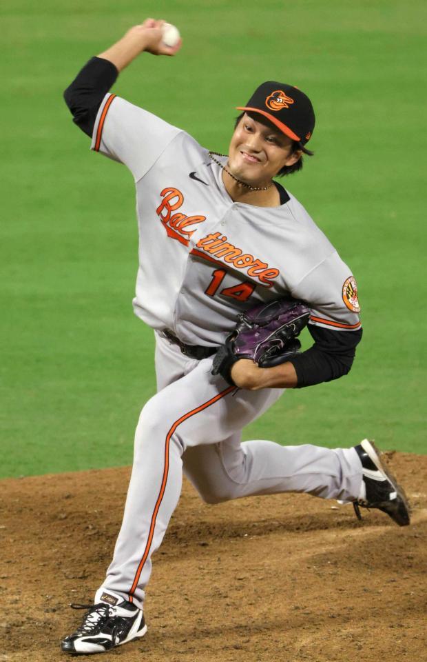 　オリオールズが再契約を示唆した藤浪（共同）