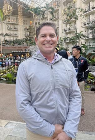 　上沢投手の代理人を務めるシール氏＝６日、テネシー州ナッシュビル（共同）