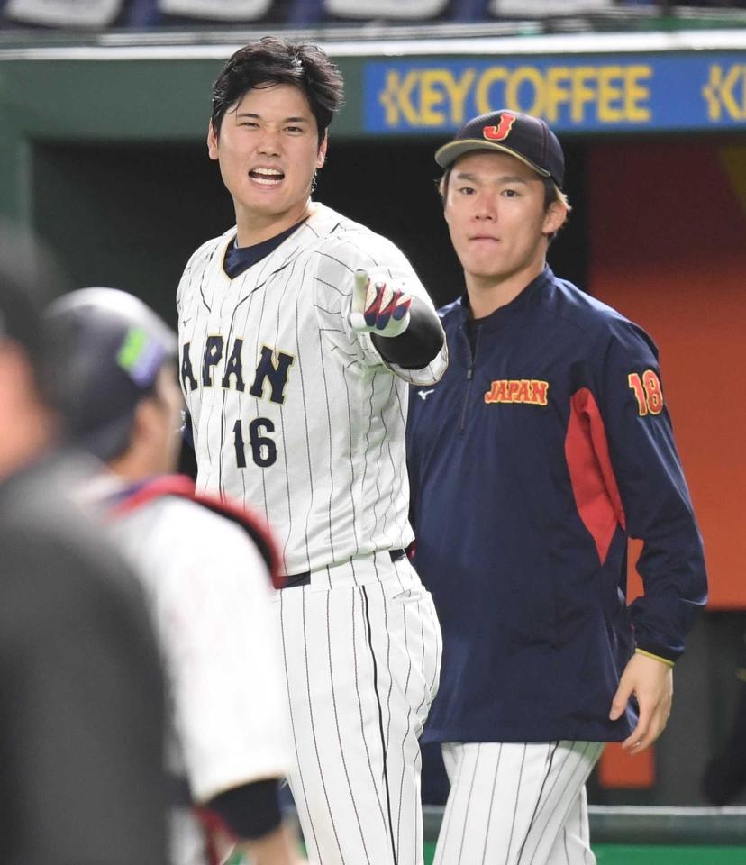 　ＷＢＣでも共闘した大谷（左）と山本